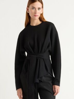 Nara Tie-Front Knit Sweater